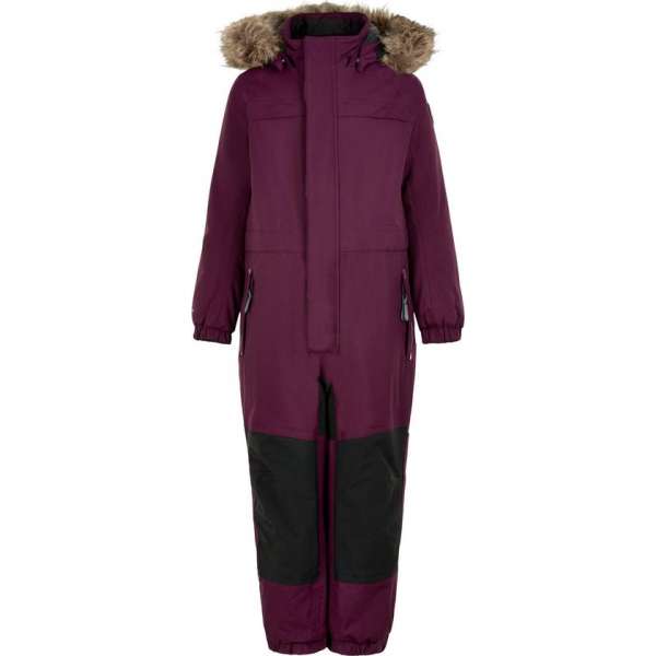 Color Kids - Coverall sneeuwpak met imitatiebont voor kinderen - Paars - maat 140cm Color Kids - Coverall sneeuwpak met imitatiebont voor kinderen - Paars - maat 140cm