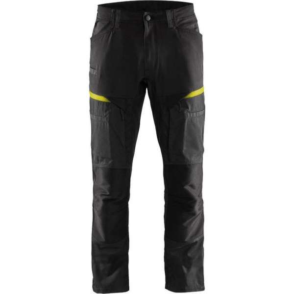 Blaklader Service werkbroek met stretch - Zwart/High Vis Geel - C150 Blaklader Service werkbroek met stretch - Zwart/High Vis Geel - C150