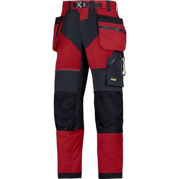 Snickers FlexiWork Stretch Werkbroek+ holsterzakken 6902 - Mannen - Rood/Zwart - 50 Snickers FlexiWork Stretch Werkbroek+ holsterzakken 6902 - Mannen - Rood/Zwart - 50