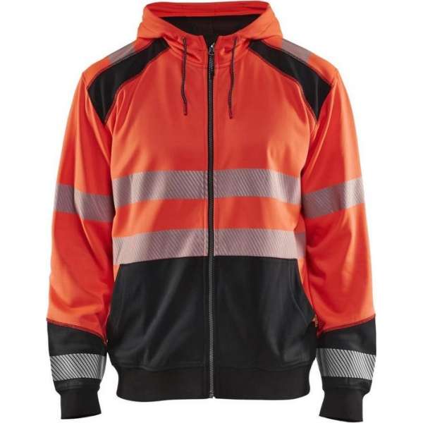 Blaklader Hooded sweatshirt High Vis - High Vis Rood/Zwart - M Blaklader Hooded sweatshirt High Vis - High Vis Rood/Zwart - M