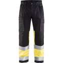 Blaklader Werkbroek met stretch High Vis - Zwart/High Vis Geel - D120