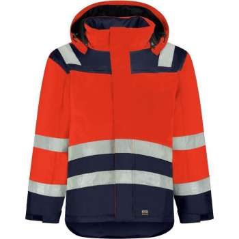 Tricorp Midi Parka High Vis Bicolor 403023 - Mannen - Rood/Ink - L