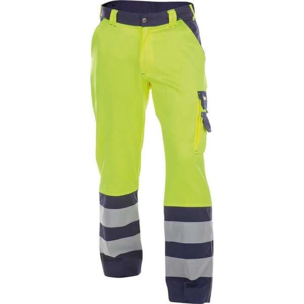 DASSY Lancaster Reflecterende Werkbroek Geel/Donkerblauw DASSY Lancaster Reflecterende Werkbroek Geel/Donkerblauw