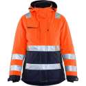 Blåkläder 4872-1987 Dames Winterjas High Vis Oranje/Marineblauw maat S