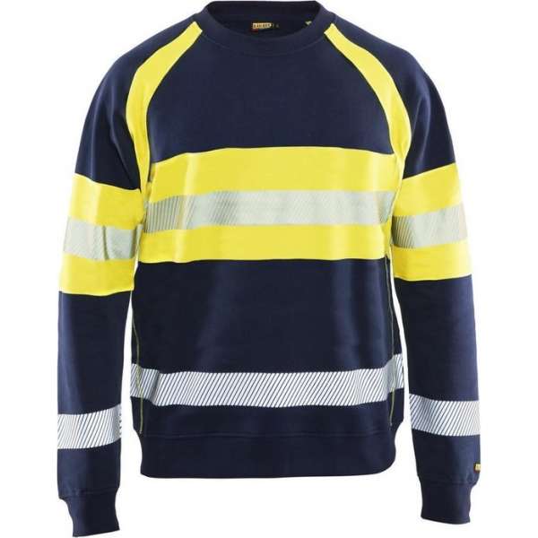 Blåkläder 3459-1760 Multinorm sweatshirt Marineblauw/Geel maat S Blåkläder 3459-1760 Multinorm sweatshirt Marineblauw/Geel maat S