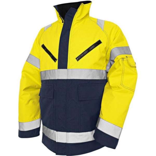 Blåkläder 4819-1977 Dames winterjas High Vis Geel/Marineblauw maat M