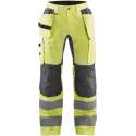 Blaklader Werkbroek met stretch High Vis - HIgh Vis Geel/Medium Grijs - C58