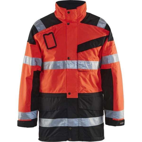 Blåkläder 4426-1997 Parka (Uitneembare voering) High Vis Rood/Zwart maat XL Blåkläder 4426-1997 Parka (Uitneembare voering) High Vis Rood/Zwart maat XL