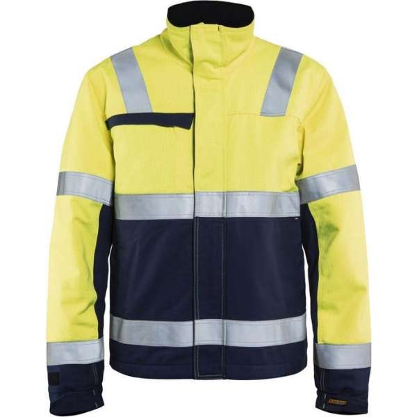 Blåkläder 4069-1514 Multinorm Winterjas Geel/Marineblauw maat XXXL