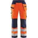 Blåkläder 7167-2517 Dames Softshell werkbroek High Vis Oranje/Marineblauw maat 40