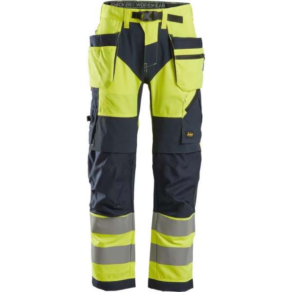 Snickers FlexiWork HV Werkbroek+ holsterzakken kl 2 6932 - - Geel/Navy - 56 Snickers FlexiWork HV Werkbroek+ holsterzakken kl 2 6932 - - Geel/Navy - 56