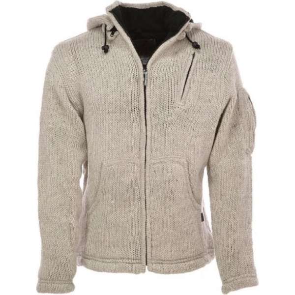 Pure Wool herenvest WJK 1323 Ecru - ecru - M Pure Wool herenvest WJK 1323 Ecru - ecru - M