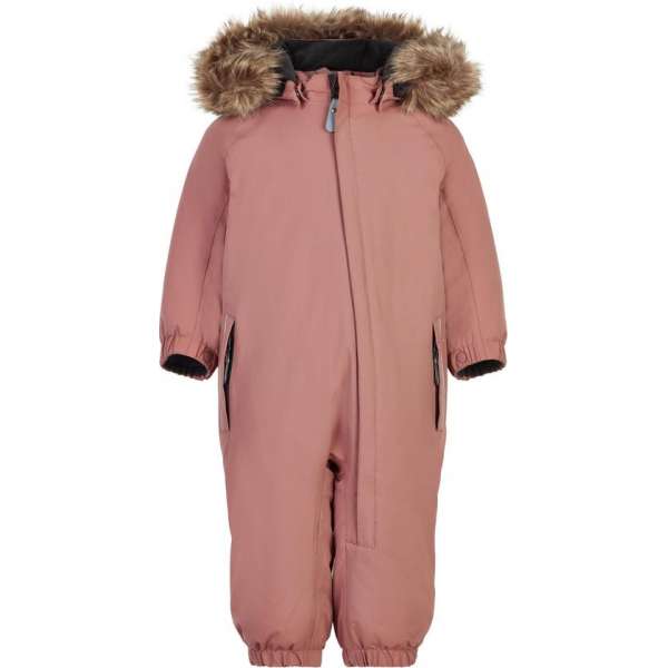 Color Kids - Coverall sneeuwpak met imitatiebont voor baby's - Colorblock - Roze - maat 74cm Color Kids - Coverall sneeuwpak met imitatiebont voor baby's - Colorblock - Roze - maat 74cm