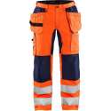 Blaklader Werkbroek met stretch High Vis - High Vis Oranje/Marineblauw - C60