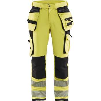 High Visibility Werkbroek 1997 met 4-Weg Stretch High Vis Geel/Zwart - Maat 154