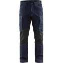 Blaklader Service werkbroek denim stretch - Marineblauw/Zwart - C44