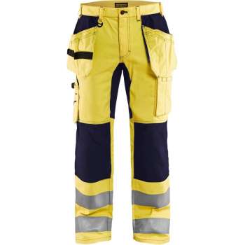 Blaklader Werkbroek met stretch High Vis - High Vis Geel/Marineblauw - C56
