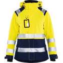 Blåkläder 4904-1987 Dames Shell jack High Vis Geel/Marineblauw maat XXL
