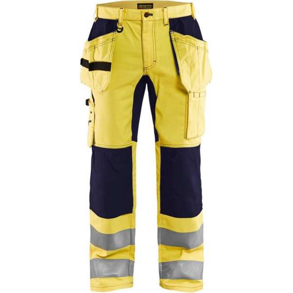 Blaklader Werkbroek met stretch High Vis - High Vis Geel/Marineblauw - C50 Blaklader Werkbroek met stretch High Vis - High Vis Geel/Marineblauw - C50