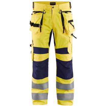 Blaklader Werkbroek met stretch High Vis 1995-1831 - Mannen - Geel/Navy - 54