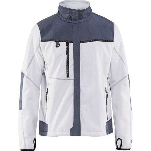 Blåkläder 4955-2524 Fleece jack functioneel Wit/Grijs maat S Blåkläder 4955-2524 Fleece jack functioneel Wit/Grijs maat S