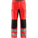 Blaklader High Vis broek met stretch - High Vis Rood/Zwart - C62