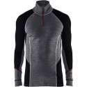 Blåkläder 4699-1736 Onderhemd zip-neck Grijs/Zwart maat XS