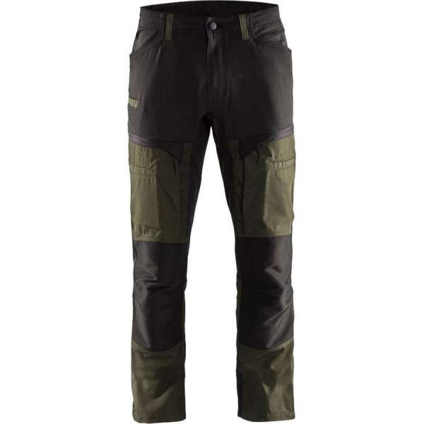 Blaklader Service werkbroek met stretch - Groen/Zwart - D92 Blaklader Service werkbroek met stretch - Groen/Zwart - D92