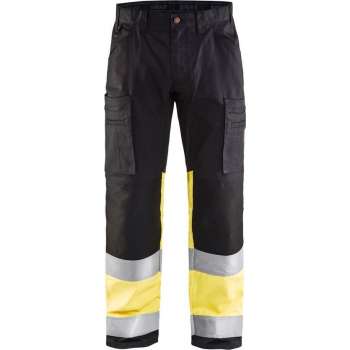 Blaklader Werkbroek met stretch High Vis - Zwart/High Vis Geel - C154