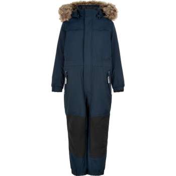 Color Kids - Coverall sneeuwpak met imitatiebont voor kinderen - Donkerblauw - maat 92cm