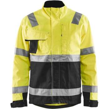 Blåkläder 4064-1811 Jack Ongevoerd High Vis klasse 3 Geel/Zwart maat XL