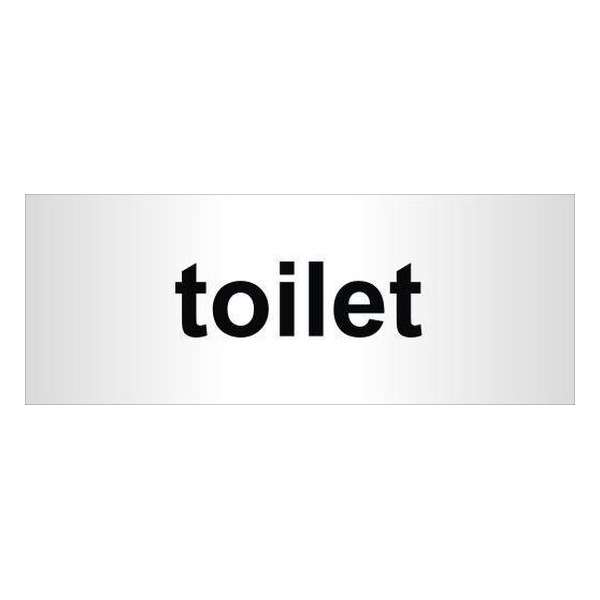 Aluminium deurbordje bedrukt met tekst toilet - 130 mm x 50 mm x 0,5 mm - Deur tekstbordje toilet - Promessa-Design. Aluminium deurbordje bedrukt met tekst toilet - 130 mm x 50 mm x 0,5 mm - Deur tekstbordje toilet - Promessa-Design.