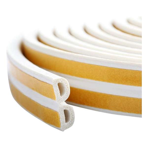 Simple Fix Tochtstrip - 5M x 9MM - Tochtstrips voor deuren - Tochtstopper - Tochtband - Tochtrol - Zelfklevend - D-profiel - Wit