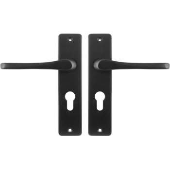 Starx Deurklink Zwart – Deurbeslag – Deurschild voor Profielcilinder (PC55) – Deurklink Vlinder