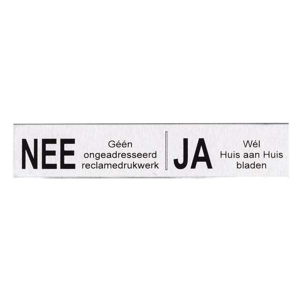 RVS Nee Ja brievenbus sticker GRATIS VERZENDING I Ja-Nee sticker Geen reclame gemaakt van RVS "Ja Nee" bordje als sticker RVS Nee Ja brievenbus sticker GRATIS VERZENDING I Ja-Nee sticker Geen reclame gemaakt van RVS "Ja Nee" bordje als sticker