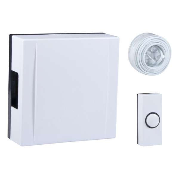 BYRON DEURBELSET BEDRAAD VOOR MUURBEVESTIGING WIT 720 BYRON DEURBELSET BEDRAAD VOOR MUURBEVESTIGING WIT 720