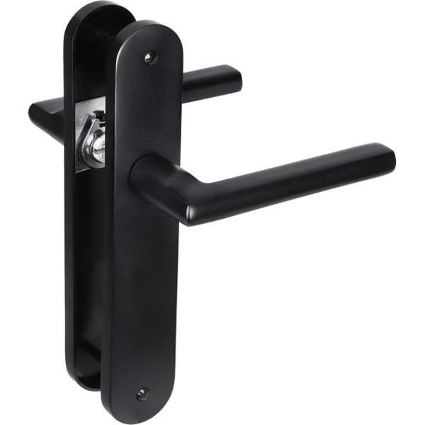 Impresso Redhill Deurklink Zwart – Deurbeslag – Ovaal – Deurschild met Schroef Impresso Redhill Deurklink Zwart – Deurbeslag – Ovaal – Deurschild met Schroef
