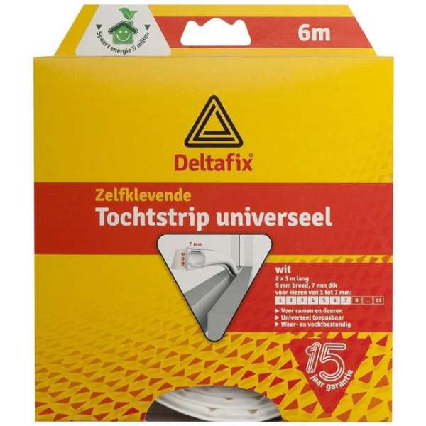 Tochtstrip Universeel Tp 6 M 9 mm Wit Tochtstrip Universeel Tp 6 M 9 mm Wit