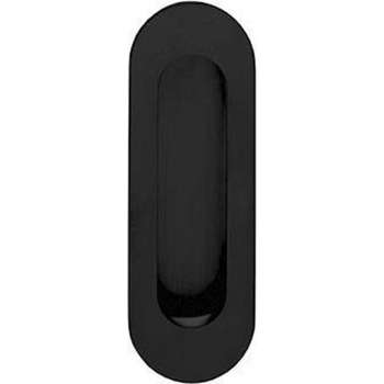 Intersteel Schuifdeurkom ovaal 120x40mm blind mat zwart