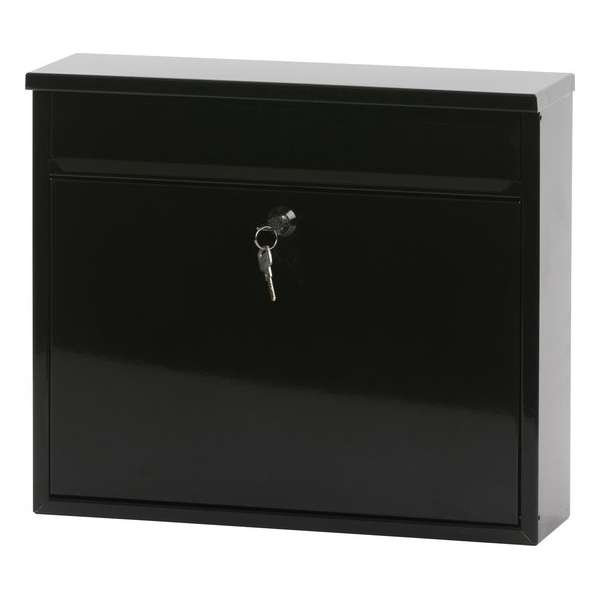 Stalen brievenbus zwart - 11x36x31,5 cm Stalen brievenbus zwart - 11x36x31,5 cm