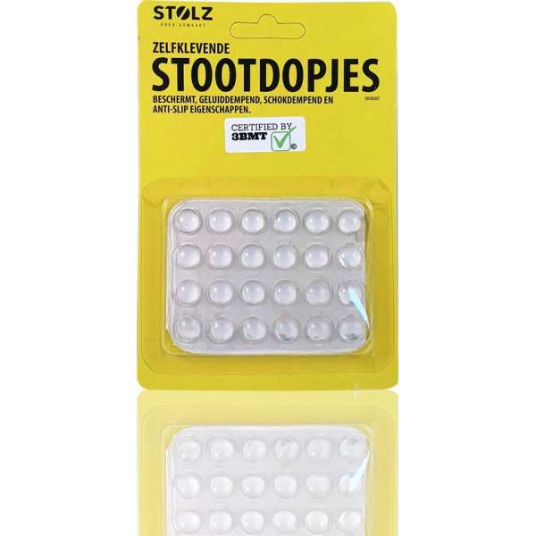 3BMT stootdopjes transparant zelfklevend - set van 24 stuks - diameter 1 cm 3BMT stootdopjes transparant zelfklevend - set van 24 stuks - diameter 1 cm