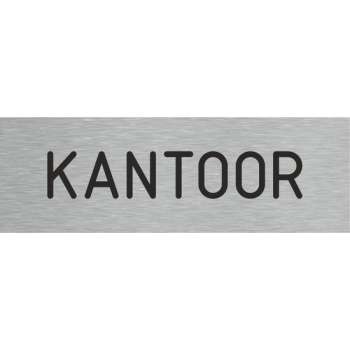 Deurbordje - kantoorbord - bordje - kantoor - rechthoekig met RVS look