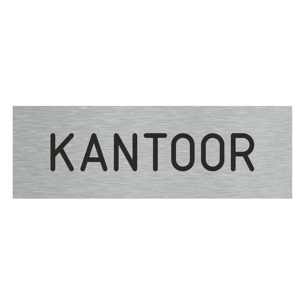 Deurbordje - kantoorbord - bordje - kantoor - rechthoekig met RVS look Deurbordje - kantoorbord - bordje - kantoor - rechthoekig met RVS look