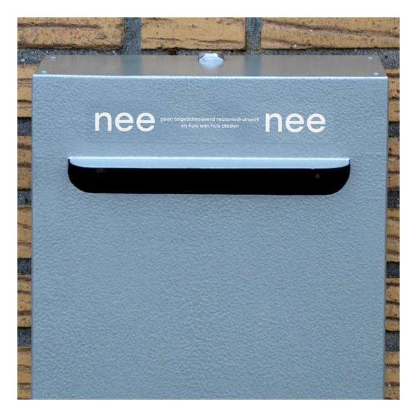 Brievenbussticker - Strak - Nee/Nee - Design Brievenbussticker - Strak - Nee/Nee - Design
