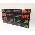 Brievenbus stickers - JA/NEE - NEE/NEE - NEE/JA - JA/JA sticker - Zwarte Brievenbussticker - combinatie van de ja/nee stickers