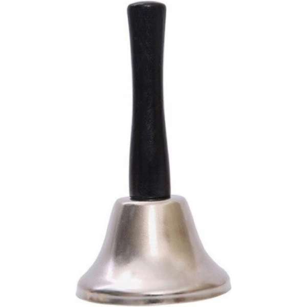 RVS Schoolbel / Tafelbel / Balie Bel / Hotel Bel / Receptiebel / Handbel / Zilver RVS Schoolbel / Tafelbel / Balie Bel / Hotel Bel / Receptiebel / Handbel / Zilver