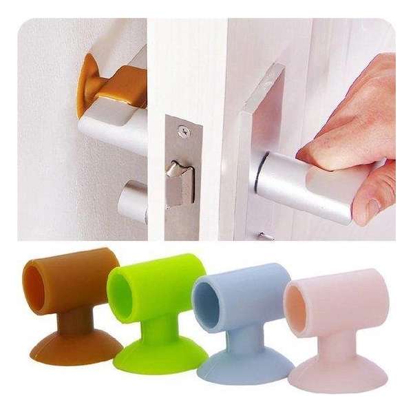 Deurstopper - Deurstop - Deur Beschermer - Deurklink Bescherming - WIT Deurstopper - Deurstop - Deur Beschermer - Deurklink Bescherming - WIT