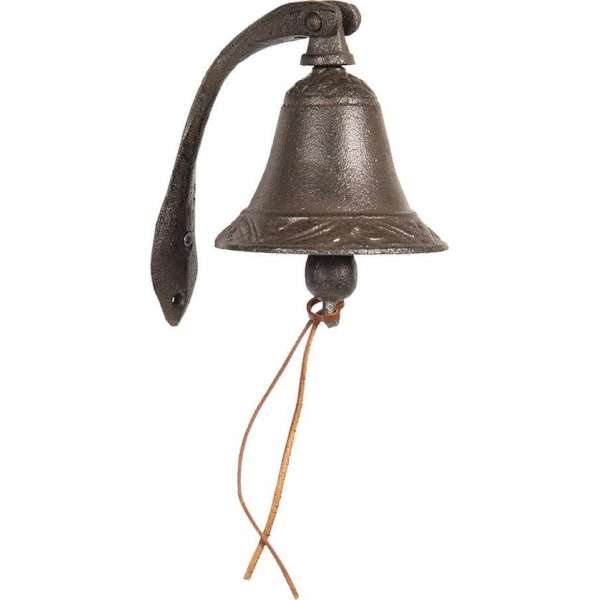 Clayre & Eef Ouderwetse Deurbel Gietijzer 10*14*15 cm Bruin Ijzer Tuinbel Buitenbel Bel met Klepel Clayre & Eef Ouderwetse Deurbel Gietijzer 10*14*15 cm Bruin Ijzer Tuinbel Buitenbel Bel met Klepel