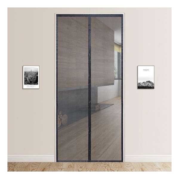 FlinQ Magnetisch Vliegengordijn - 101cm x 210cm - Glasvezel - Deurhor - Grijs FlinQ Magnetisch Vliegengordijn - 101cm x 210cm - Glasvezel - Deurhor - Grijs