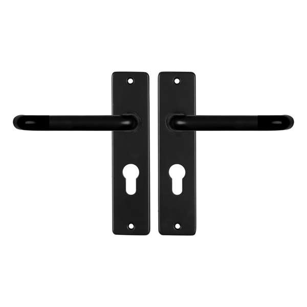 Starx Deurklink Zwart – Deurbeslag – Deurschild voor Profielcilinder (PC55) – Deurklink Coupe Starx Deurklink Zwart – Deurbeslag – Deurschild voor Profielcilinder (PC55) – Deurklink Coupe